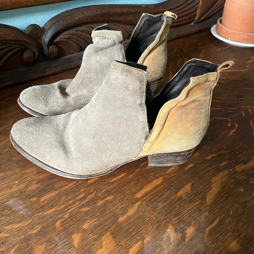Real Leather/Suede Booties